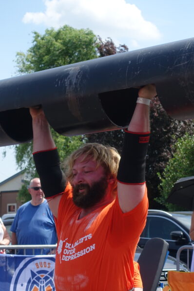 Deadlifts Over Depression - Cambridgeshire - Sawtry - Big Log - Strongman Log Press