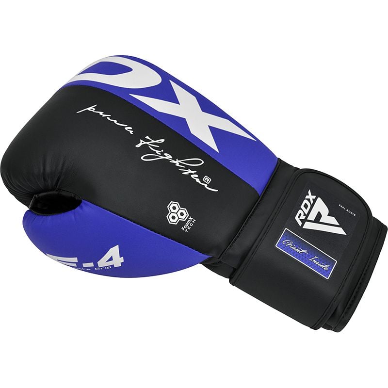 RDX F4 Boxing Sparring Gloves Hook & Loop Blue-10oz 16oz