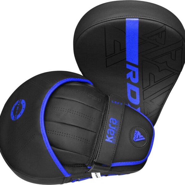 RDX, F6 Curved Focus Mitts. Matte Black and Blue