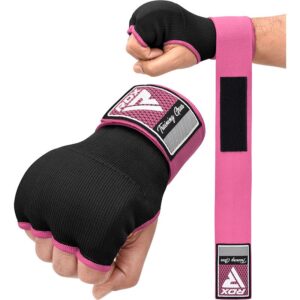 Pink Hand Wraps, and Wrist support. Gel Inner Glove Support