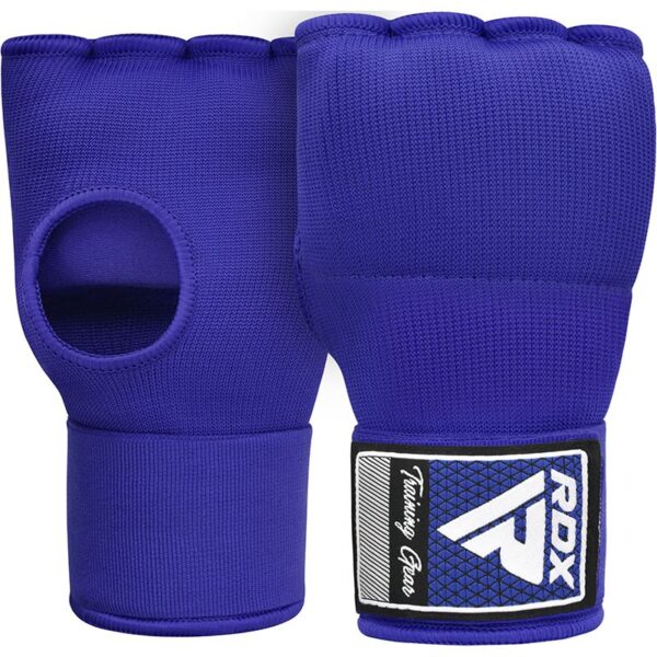 Blue Hand Wraps, and Wrist support. Gel Inner Glove Support