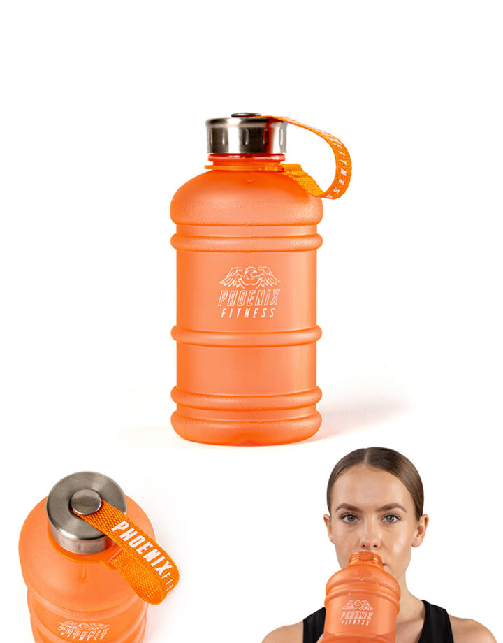 1 litre Orange Bottle shown on three different angles