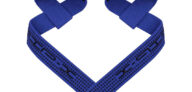 Blue RDX S4 lasso-style deadlift straps with rubberised grip dots