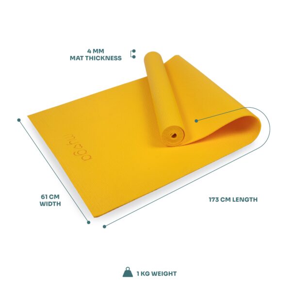 Myga, Essentials Yoga Mat - Mustard - Image 7