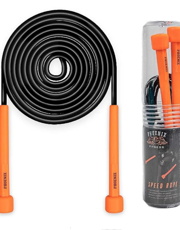 Budget speed skipping rope, orange handles