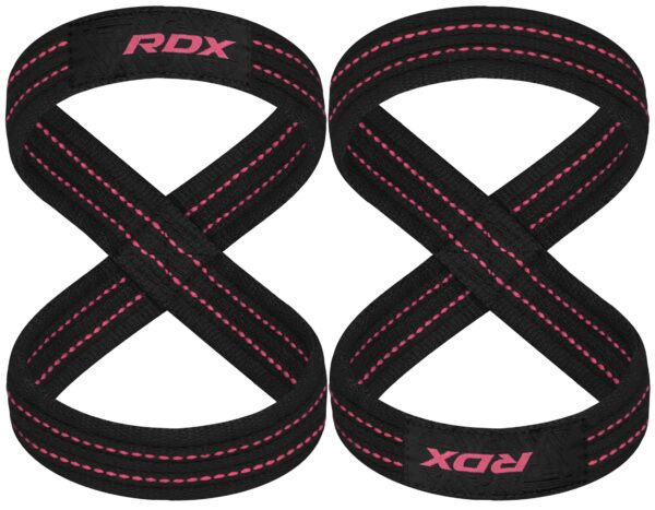 RDX Pink Figure 8 Weight Lifting Straps