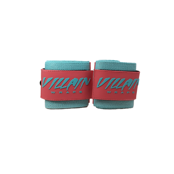 Tuff Wraps. Pink and Teal 16 inch wrist support