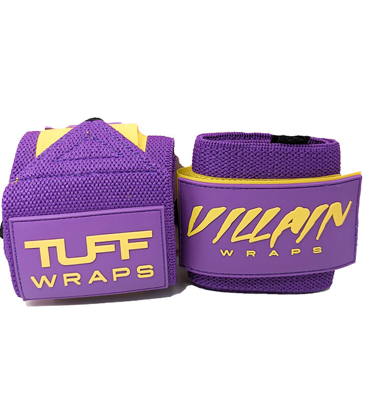 Purple Wrist Wraps - Tuff Wraps Villain Wrist Wraps - Buds Fitness Lead Image