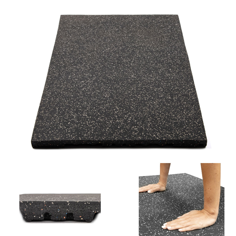 Phoenix Fitness, High Impact Gym Flooring. 1m x 1m Rubber Gym Flooring 20mm Buds Fitness