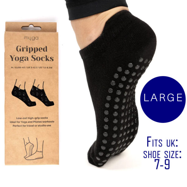 Large Gripped Yoga Socks