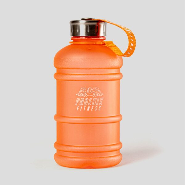 Static lead image of the orange 1 litre gym water bottle