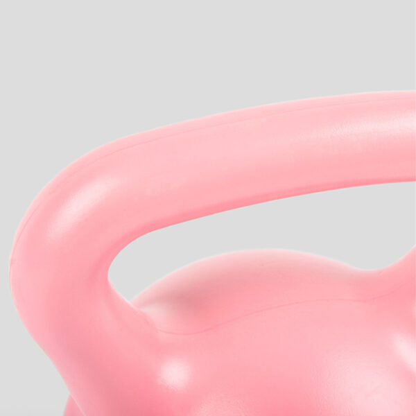 Handle of the pink 6kg kettlebell handle