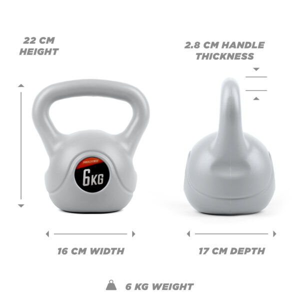 6kg vinyl plastic kettlebell dimensions