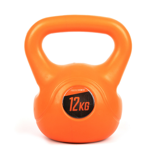 12kg Orange Kettlebell, ideal for home use