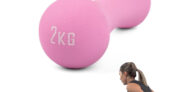 Pink neoprene hand weights