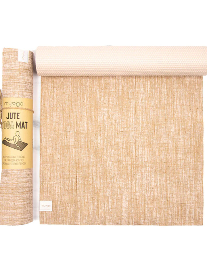 Jute Mat ideal for Yoga and Pilates in white