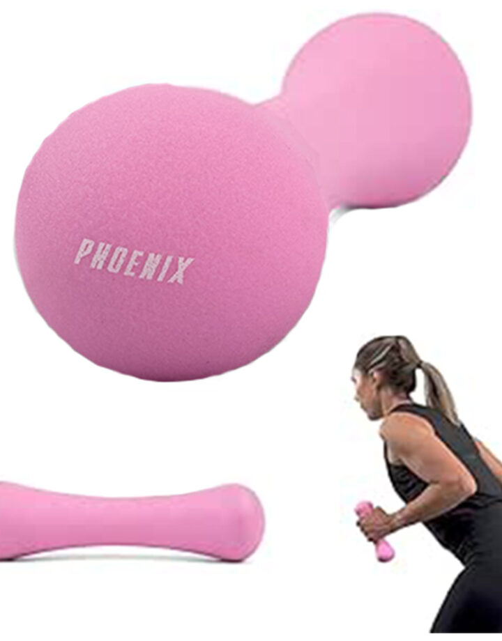 Lead Image of the Pink Phoenix Fitness Ergonomically Bone Designed Cast Iron and Neoprene Finish Pink Dumbbell