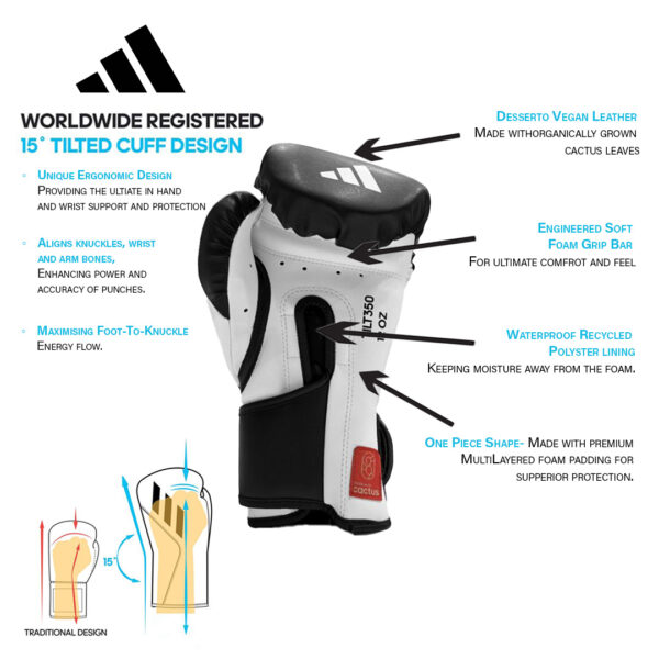 Key features of the Adidas Tilted cuff design