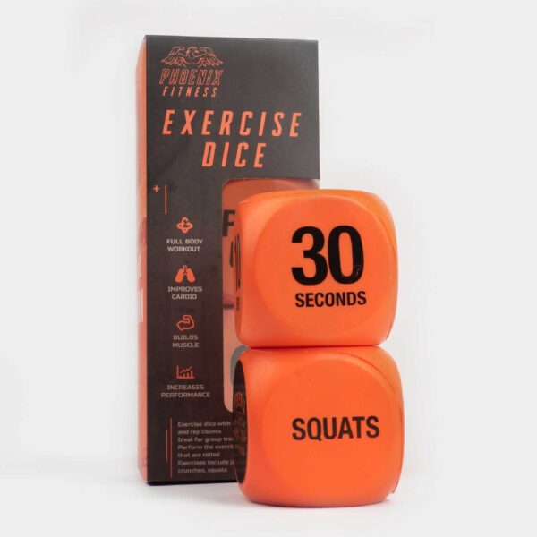 Phoenix Fitness, Exercise Dice. Workout Dice Game! - Orange