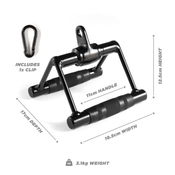 Dimensions of the Phoenix Fitness Narrow Low Row Attachment