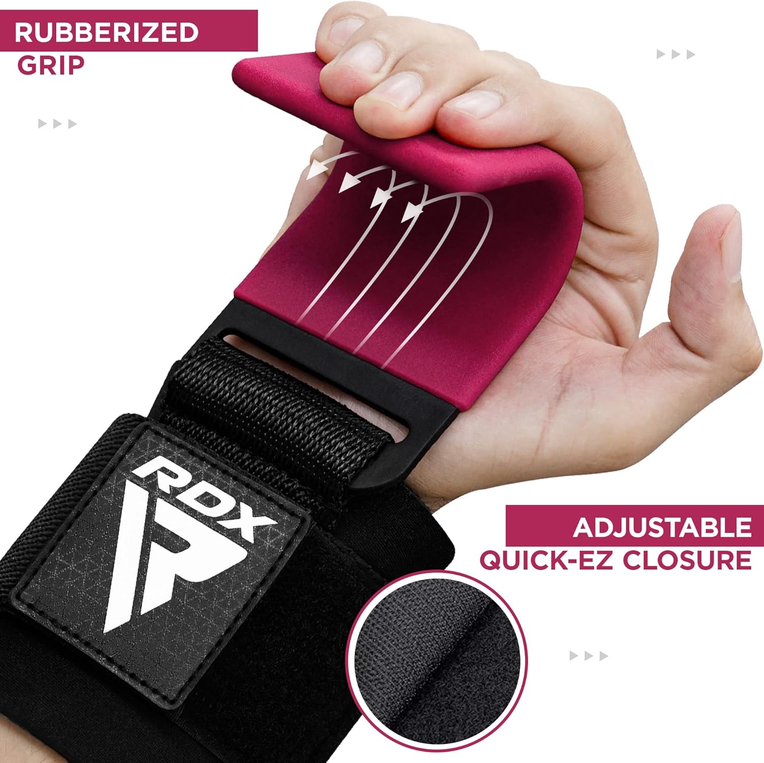 thumbnail image 2 of Heavy Duty Power Weight Lifting Hooks For Gym Workouts XL / Red 2 of 13