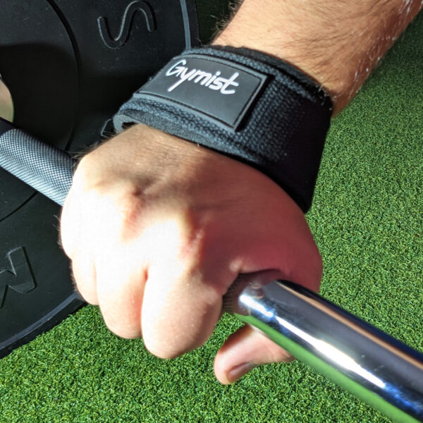 Strapped into the barbell with the Gymist Deadlift STraps
