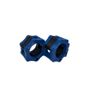 Blue olympic barbell collars