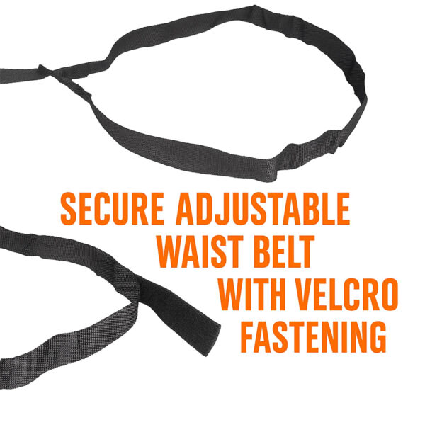 Velcro adjustable waist fastening for the FitnessMad running parachute