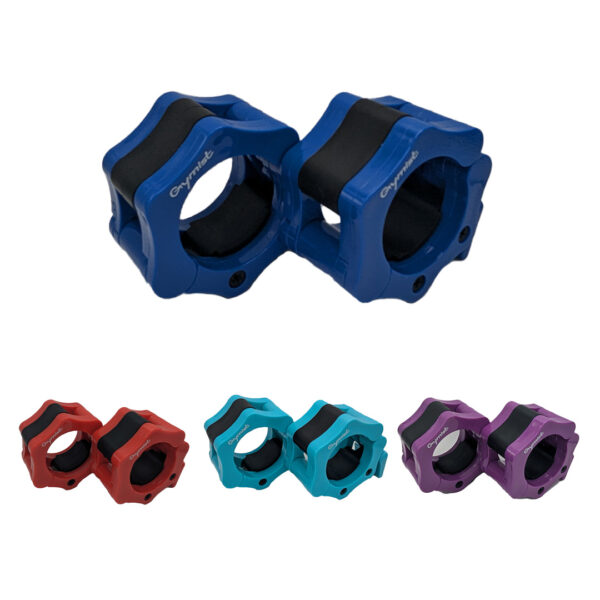 Gymist Barbell Collars - Blue, Teal, Red and Purple