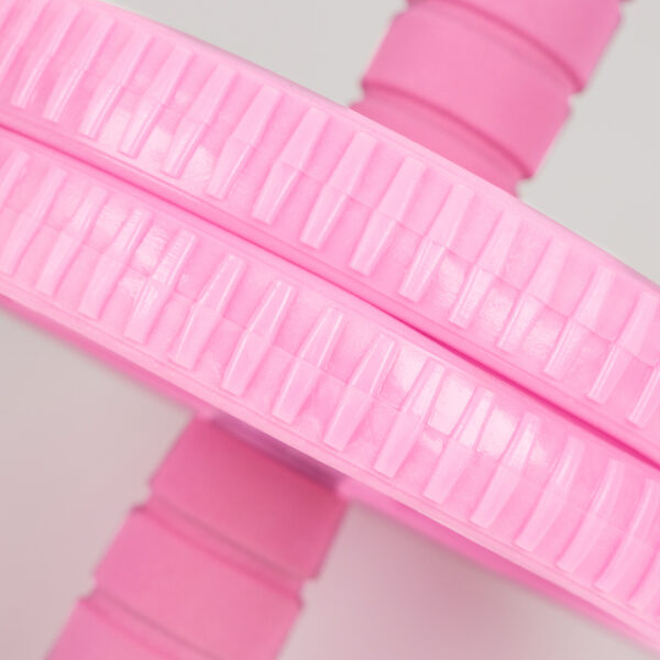 Pink dual wheeled ab wheel.