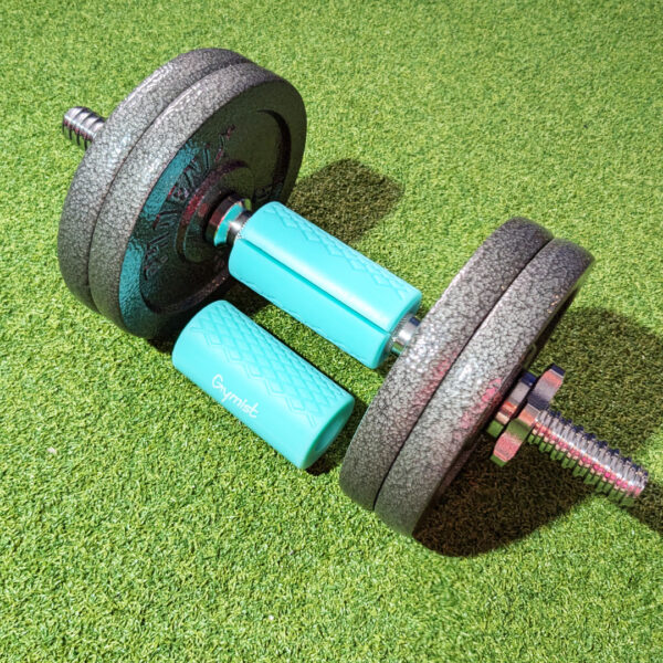 Fat grip on set of adjustable 1" dumbbells