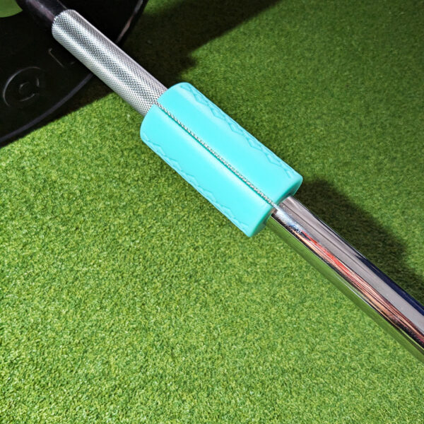 How the underside of the fat grip looks on a barbell