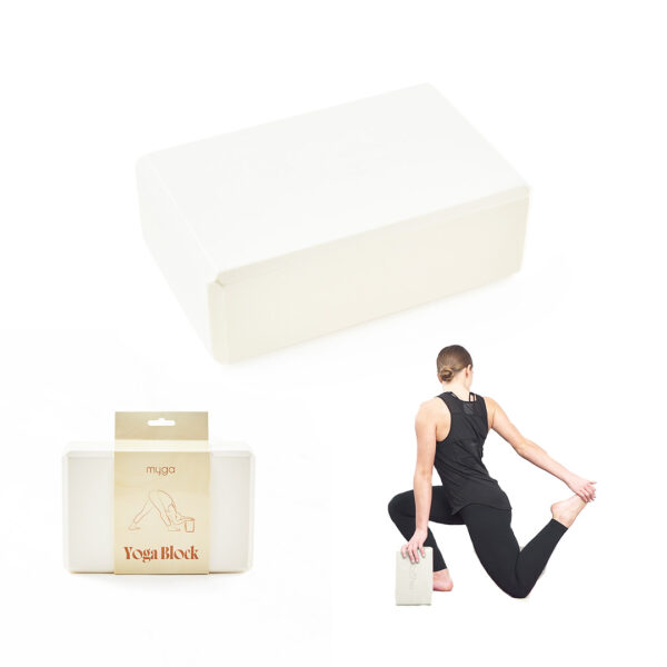 Cream yoga block for beginners flexibility training