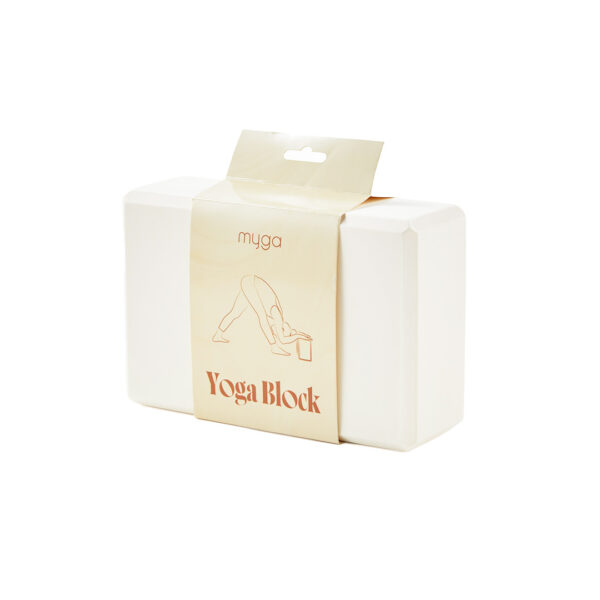 Cream yoga block high density EVA foam standard size