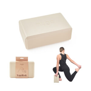 Sand yoga block for yoga beginners on practice mat