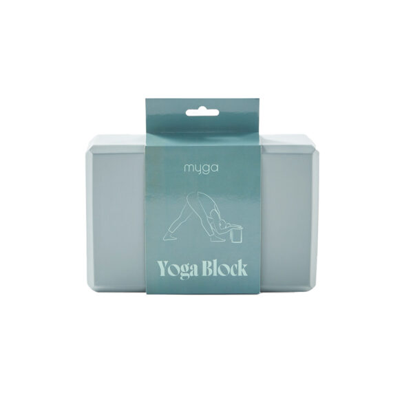 Teal yoga block high density EVA foam front view