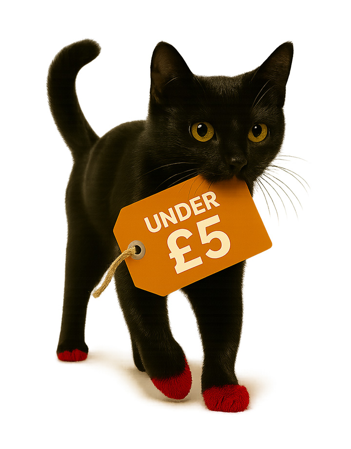 Cheeky little bandit with the under £5 price label