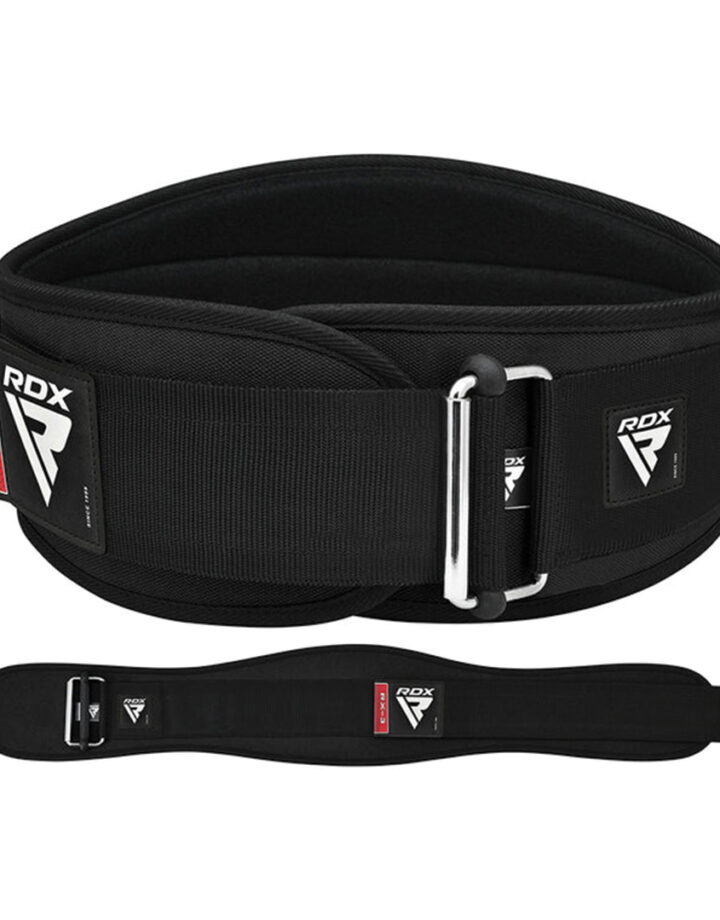 Black RDX X3 Weightlifting belt with velcro fastening