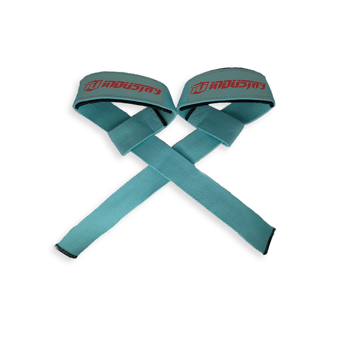 Teal-Deadlift Straps at Buds Fitness
