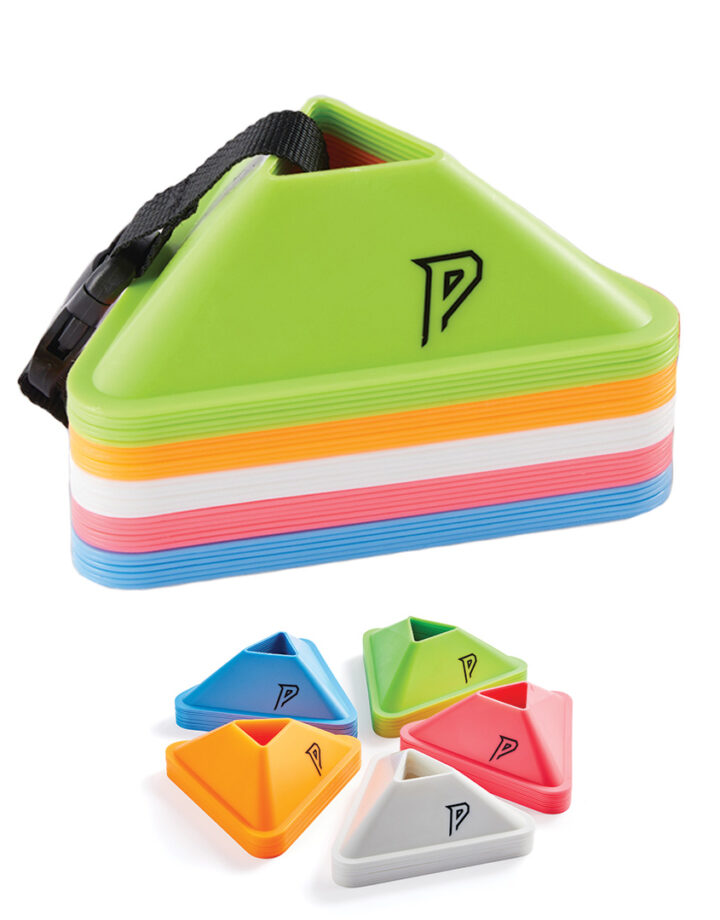 30 pack of colourful Phoenix Fitness training agility cones