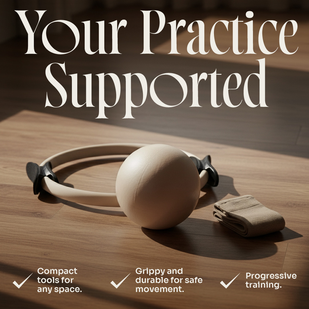 Cream Pilates Starter Kit for home Pilates workouts and beginner exercise routines