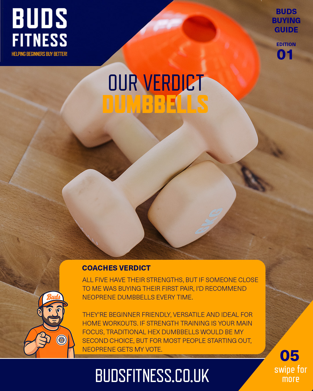 Buds Fitness recommendation for the best dumbbells for beginners and home workouts