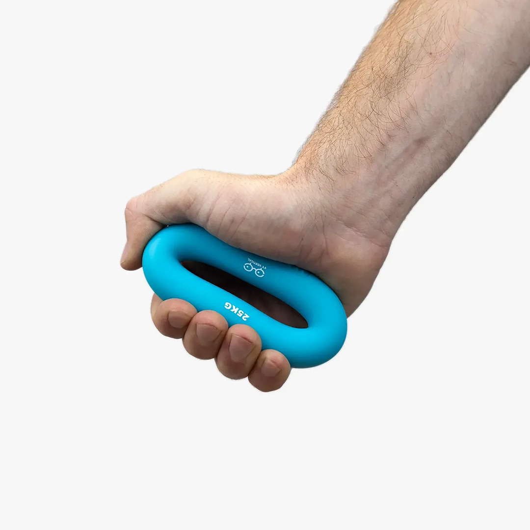 Non-slip silicone - gives a secure feel while you squeeze, hold and release.