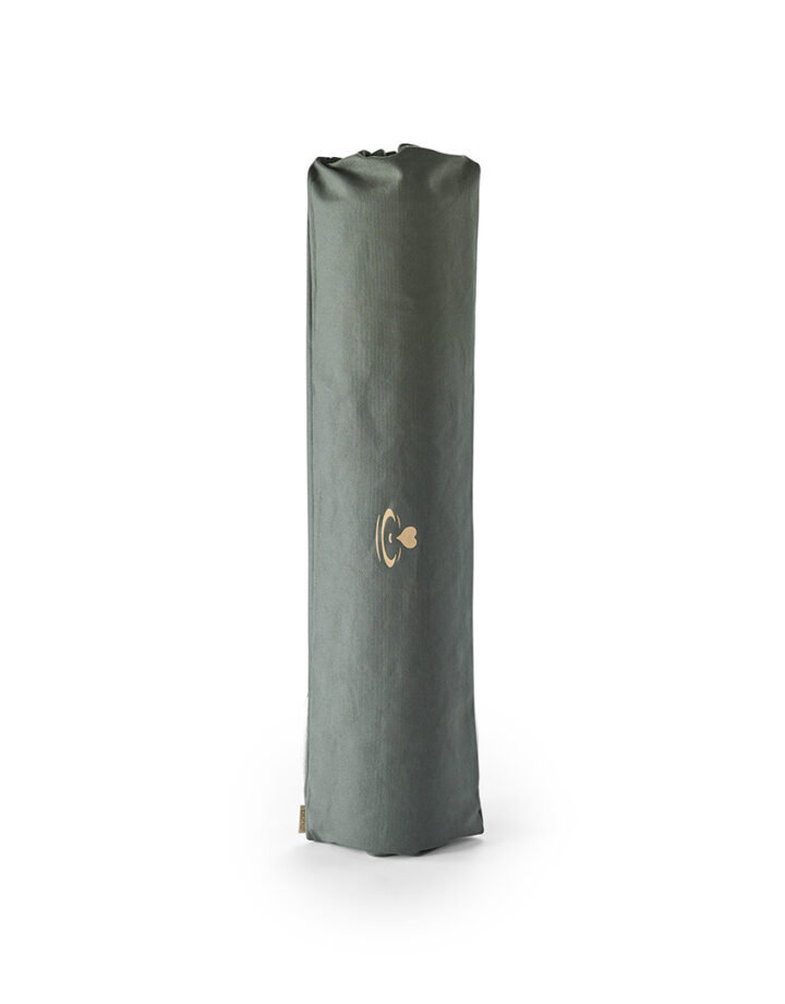 Cotton yoga mat carry bag in sage grey