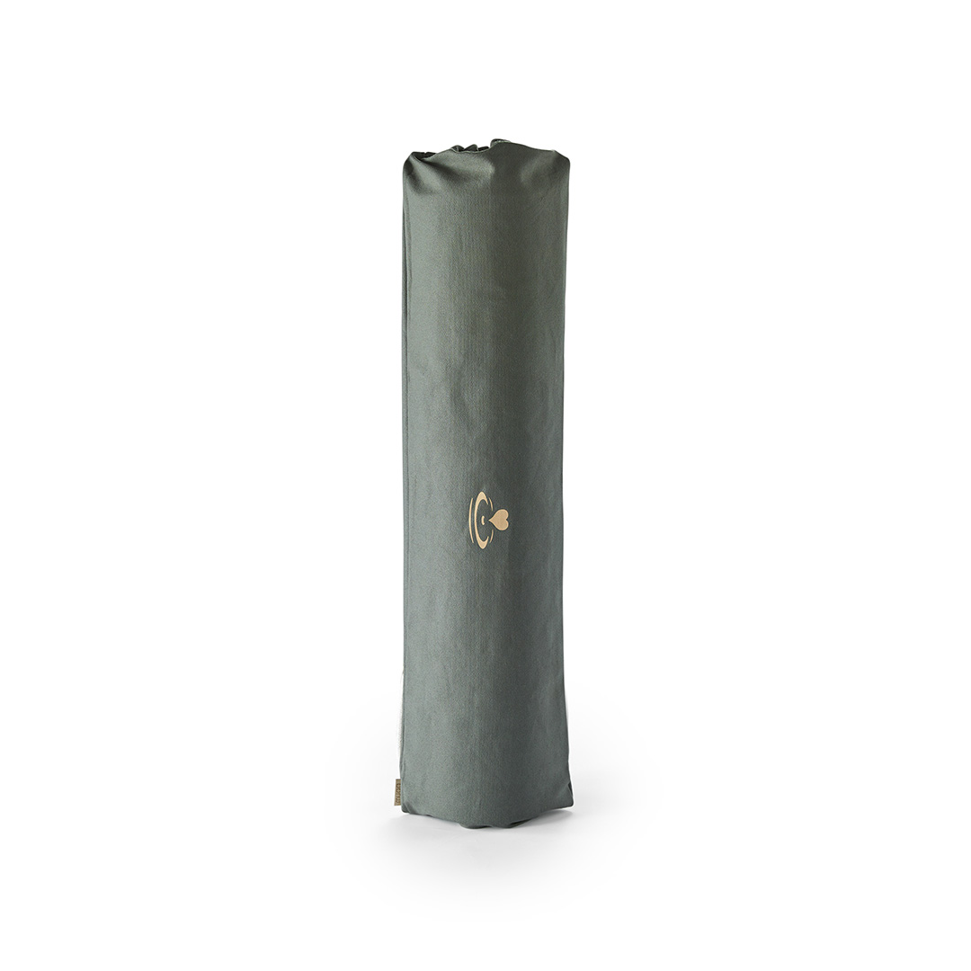 Cotton yoga mat carry bag in sage grey