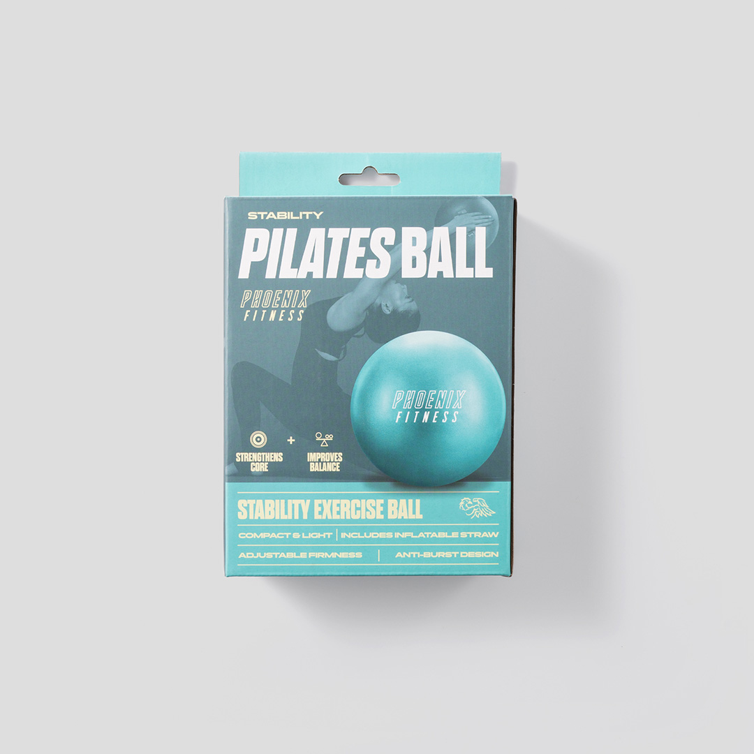 Phoenix Fitness 23cm aqua green Pilates ball in retail packaging