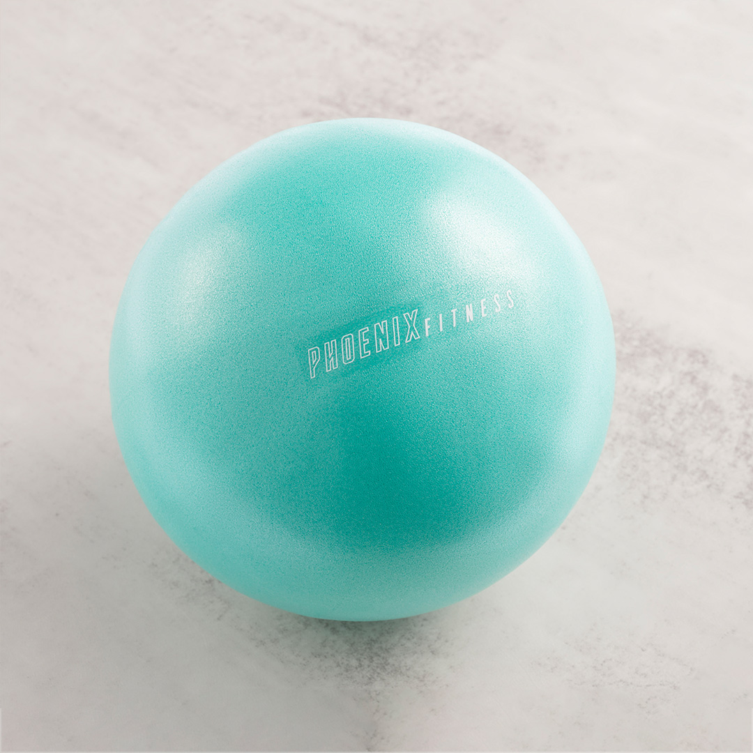 Aqua green Phoenix Fitness 23cm Pilates ball with non-slip textured surface