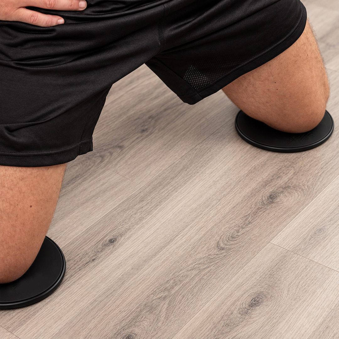 Black core sliders for home ab and core workouts